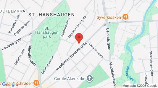 Rooms for rent i Oslo St. Hanshaugen - kort over placeringen