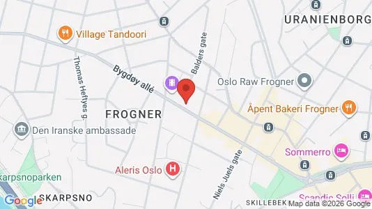 Apartments for rent i Oslo Frogner - kort over placeringen