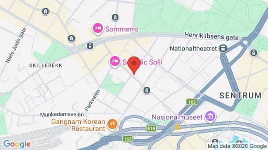 Rooms for rent i Oslo Frogner - kort over placeringen