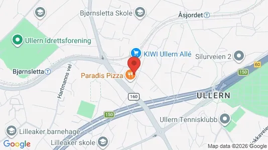 Rooms for rent i Oslo Ullern - kort over placeringen