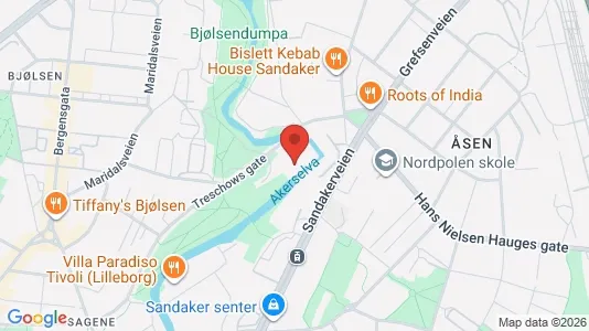 Rooms for rent i Oslo Sagene - kort over placeringen