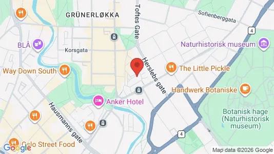Rooms for rent i Oslo Grünerløkka - kort over placeringen