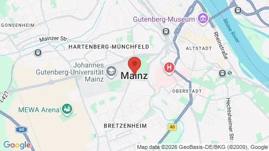 Houses for rent i Mainz - kort over placeringen