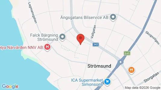 Apartments for rent i Strömsund - kort over placeringen