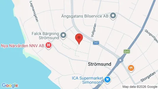 Apartments for rent i Strömsund - kort over placeringen