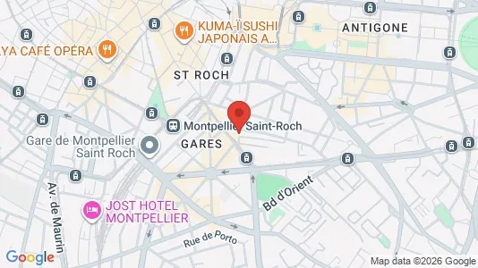 Apartments for rent i Montpellier - kort over placeringen