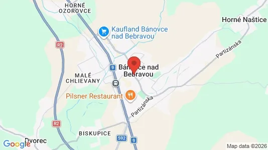 Apartments for rent i Bánovce nad Bebravou - kort over placeringen