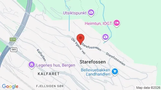 Apartments for rent i Bergen Bergenhus - kort over placeringen