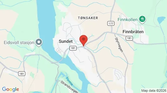Houses for rent i Eidsvoll - kort over placeringen