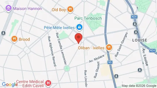 Apartments for rent i Brussels Elsene - kort over placeringen