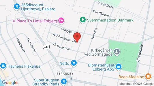 Apartments for rent i Esbjerg Center - kort over placeringen