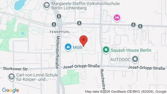 Apartments for rent i Berlin Lichtenberg - kort over placeringen