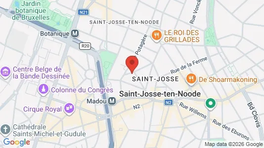 Apartments for rent i Brussels Sint-Joost-ten-Node - kort over placeringen
