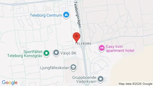 Apartments for rent i Växjö - kort over placeringen