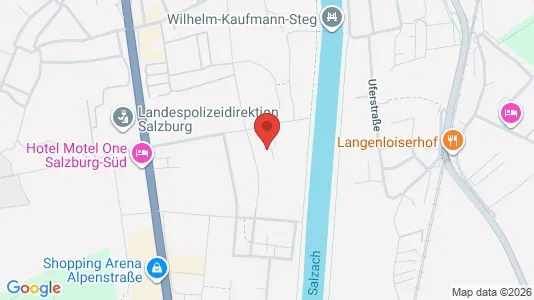 Apartments for rent i Salzburg - kort over placeringen