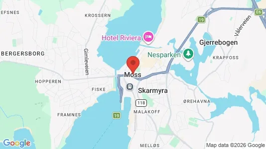 Apartments for rent i Moss - kort over placeringen