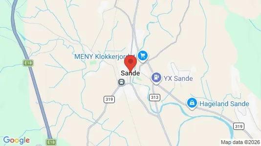Houses for rent i Sande - kort over placeringen