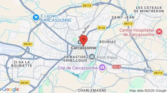 Houses for rent i Carcassonne - kort over placeringen
