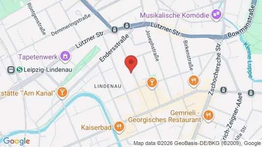 Apartments for rent i Leipzig - kort over placeringen