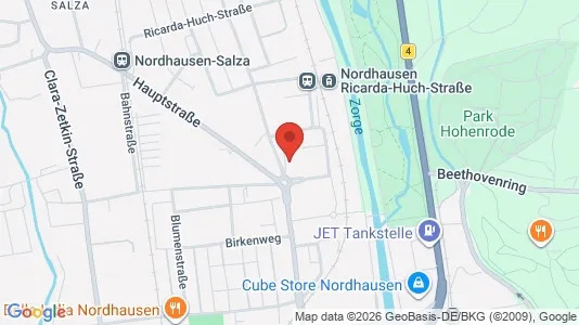 Apartments for rent i Nordhausen - kort over placeringen
