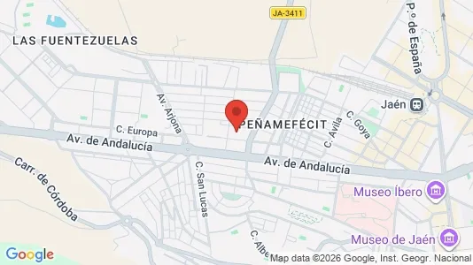 Rooms for rent i Jaén - kort over placeringen