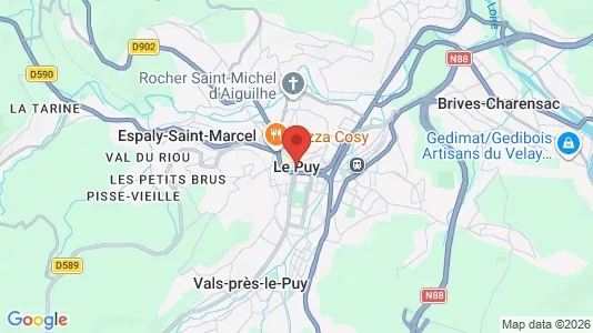 Apartments for rent i Le Puy-en-Velay - kort over placeringen