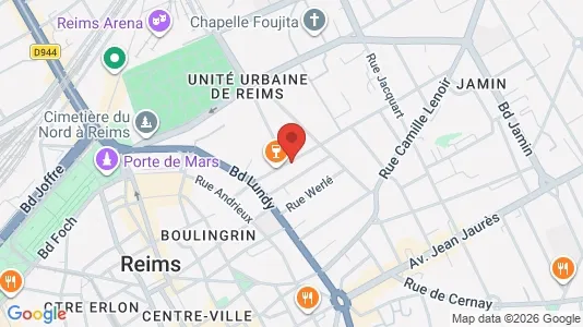 Apartments for rent i Reims - kort over placeringen