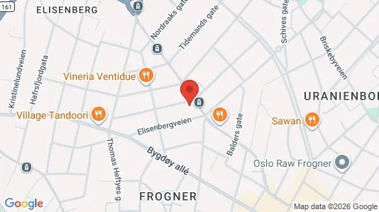 Apartments for rent i Oslo Frogner - kort over placeringen