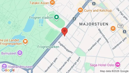 Apartments for rent i Oslo Frogner - kort over placeringen