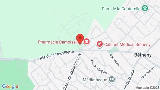 Apartments for rent i Reims - kort over placeringen