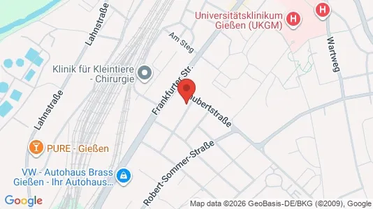 Apartments for rent i Gießen - kort over placeringen