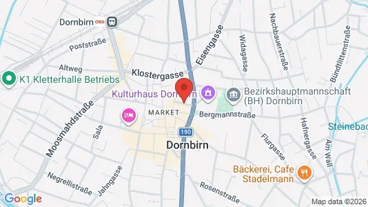 Apartments for rent i Dornbirn - kort over placeringen