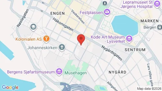 Apartments for rent i Bergen Bergenhus - kort over placeringen