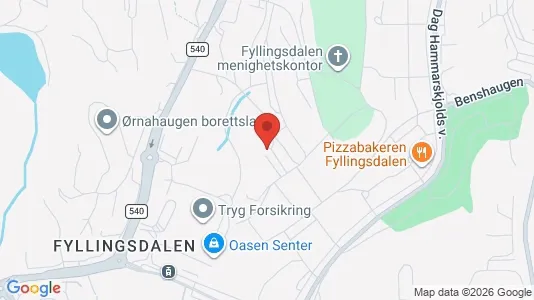 Apartments for rent i Bergen Fyllingsdalen - kort over placeringen