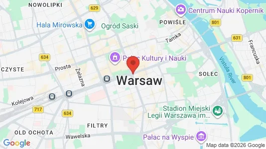 Houses for rent i Warszawa Śródmieście - kort over placeringen