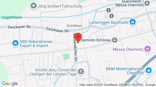 Apartments for rent i Chemnitz - kort over placeringen