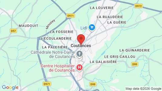 Apartments for rent i Coutances - kort over placeringen