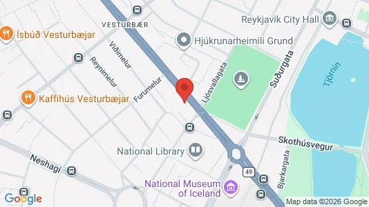 Apartments for rent i Reykjavík Miðborg - kort over placeringen