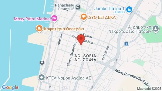 Apartments for rent i Patras - kort over placeringen