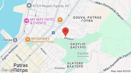 Apartments for rent i Patras - kort over placeringen