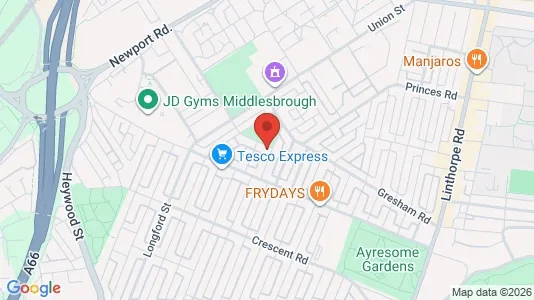 Apartments for rent i Middlesbrough - Cleveland - kort over placeringen