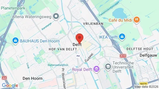 Apartments for rent i Delft - kort over placeringen