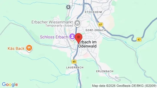 Apartments for rent i Odenwaldkreis - kort over placeringen