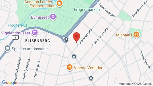 Apartments for rent i Oslo Frogner - kort over placeringen
