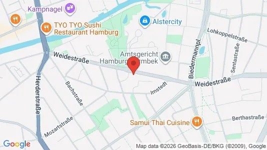 Apartments for rent i Hamburg Nord - kort over placeringen