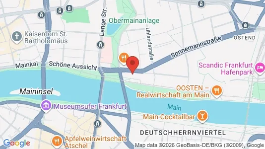 Apartments for rent i Frankfurt - kort over placeringen
