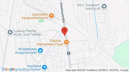 Apartments for rent i Leipzig - kort over placeringen