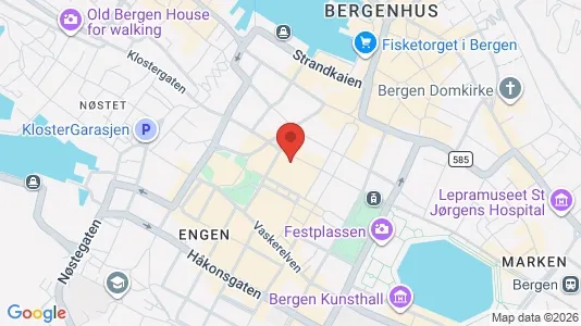 Apartments for rent i Bergen Bergenhus - kort over placeringen