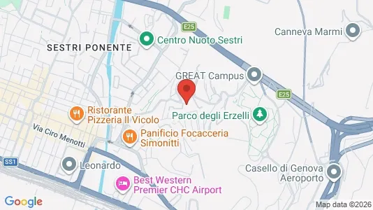 Apartments for rent i Genoa - kort over placeringen