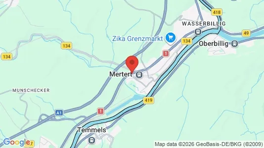 Apartments for rent i Mertert - kort over placeringen